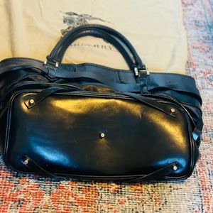 Black Soft Leather Burberry Bag